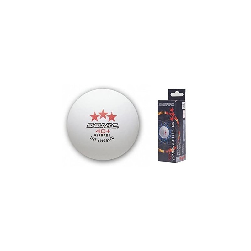 DONIC "40+ *** Cell-Free" - pack de 3 -red