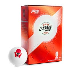 DHS DJ40+  3*** balle - Pack de 6- blanche